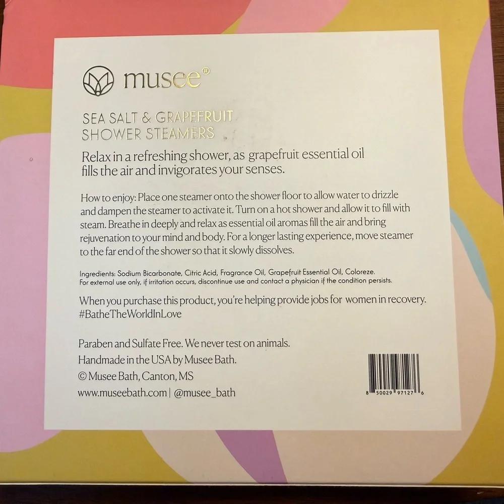 Musee Sea Salt & Grapefruit Shower Steamers